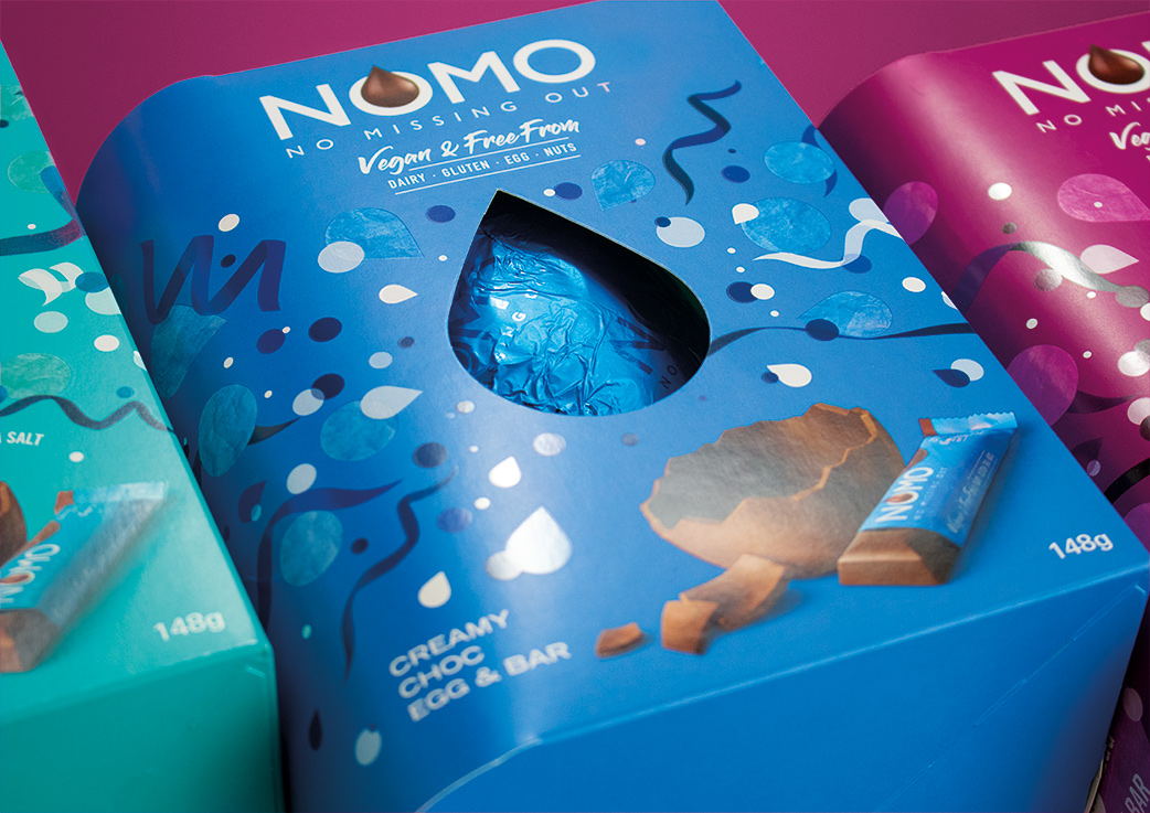 Nomo Easter vegan creamy choc egg and bar